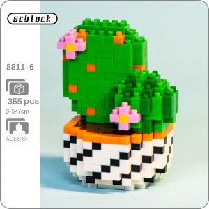 SC 8811 6 Pot Plant World Cactus Flower Desert Soil 3D Model DIY Mini Diamond Blocks - LOZ™ MINI BLOCKS