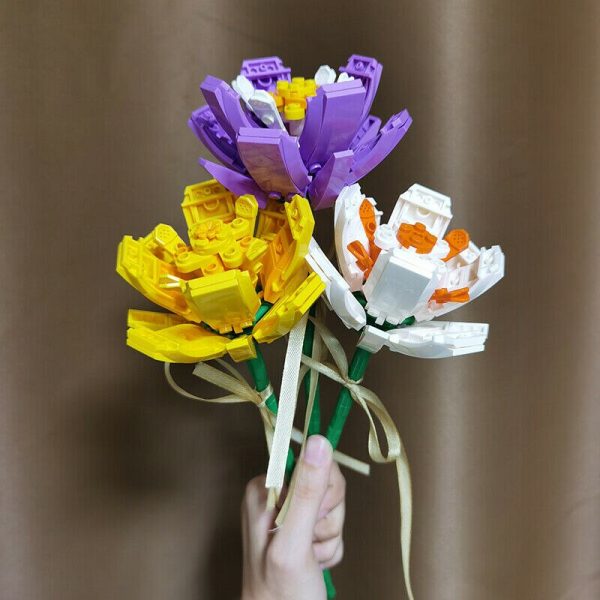 Sembo 601232 Colourful Flowers Bouquet Saffron 3pcs lot Garden Plant Model Mini Blocks Bricks Building Toy 1 - LOZ™ MINI BLOCKS