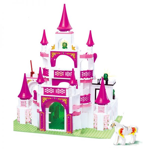 Sluban B0151 Architektur Rosa Traum Prinzessin Schloss M rchen Haus Zimmer Mini Bl cke Ziegel Geb 5 - LOZ™ MINI BLOCKS