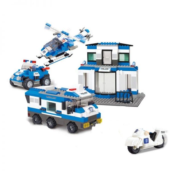 Sluban B0193 City Police Station Office Car Plane Truck Guard Basis Assembly Mini Blocks Bricks Building 1 - LOZ™ MINI BLOCKS