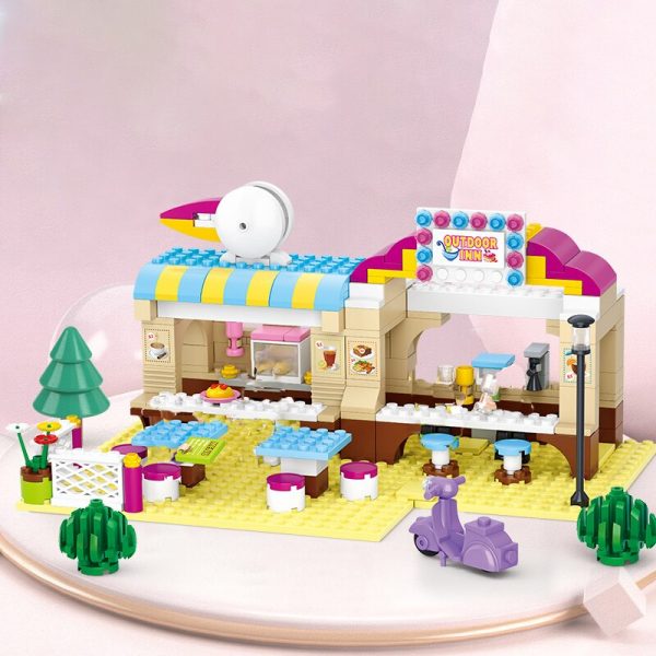 Sluban B0530 Bird Outdoor Inn Restaurant Fast Food Shop Court City Street 3D Mini Blocks Bricks 3 - LOZ™ MINI BLOCKS