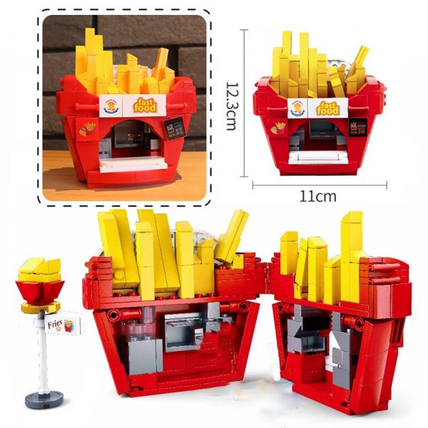 Sluban B0705B Food Court French Fries Fast Restaurant City Street Assembly Mini Blocks Bricks Building Toy 2 - LOZ™ MINI BLOCKS