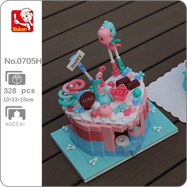 Sluban B0705H Food Court Candy Birthday Cake Shop Store Restaurant Assembly Mini Blocks Bricks Building Toy - LOZ™ MINI BLOCKS