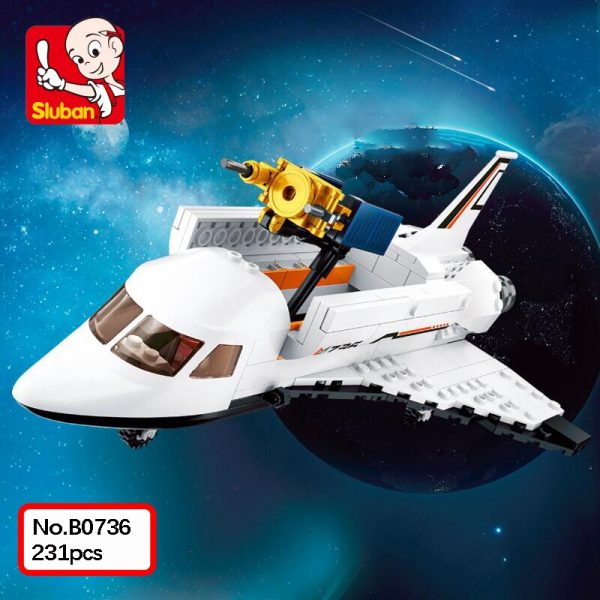 Sluban B0736 Space Adventure Shuttle Plane Astronaut Aeroplane Airbus Jet 3D Mini Blocks Bricks Building Toy 5 - LOZ™ MINI BLOCKS