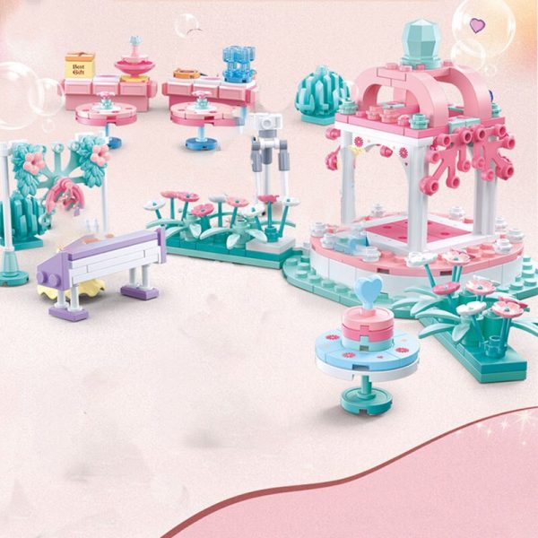 Sluban B0768 Pink Dream Wedding Ceremony Dance Party Piano Garden City DIY Mini Blocks Bricks Building 2 - LOZ™ MINI BLOCKS