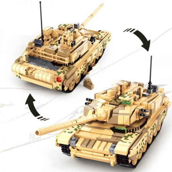 Sluban B0790 Military Army Main Battle Tank Heavy Power 2in1 Automobile DIY Mini Blocks Bricks Building 2 - LOZ™ MINI BLOCKS