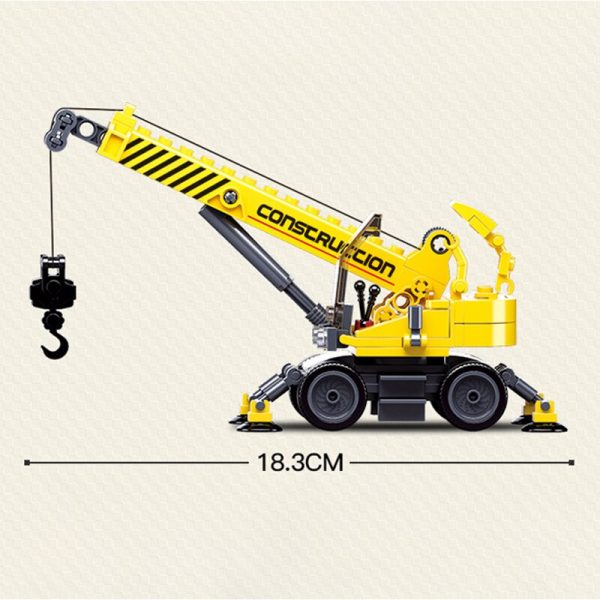 Sluban B0810 Construction Vehicle Truck Crane Bulldozer City Traffic 4PCS 3D Mini Blocks Bricks Building Toy 4 - LOZ™ MINI BLOCKS