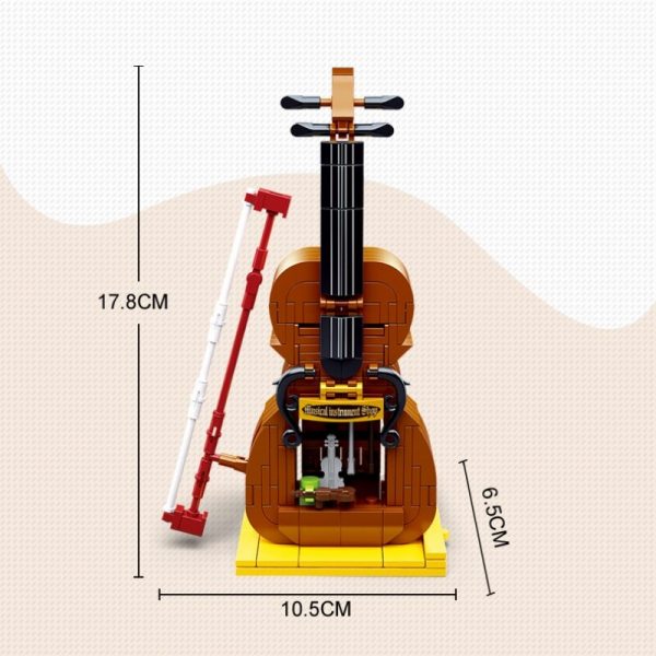 Sluban B0817 Violin Shop Music Instrument Store Drum Microphone City Street Mini Blocks Bricks Building Toy 2 - LOZ™ MINI BLOCKS