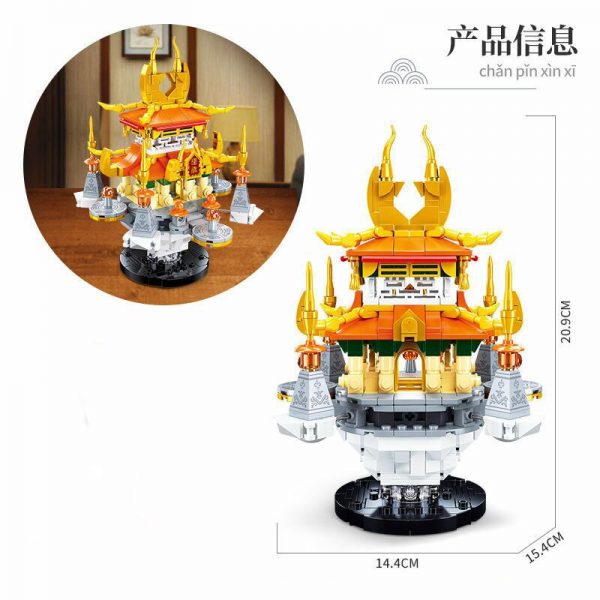 Sluban B1001 Chinese Architecture Ancient Fire Fairy Pavilion Tower Palace Mini Blocks Bricks Building Toy for 4 - LOZ™ MINI BLOCKS