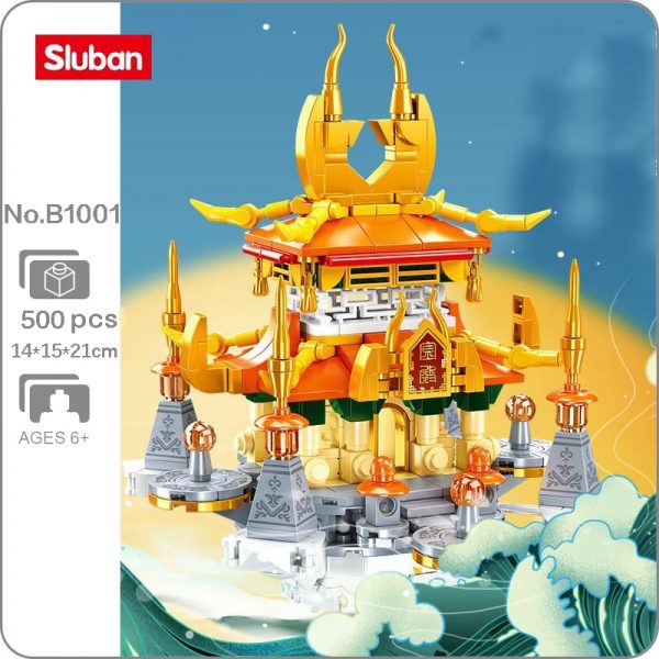 Sluban B1001 Chinese Architecture Ancient Fire Fairy Pavilion Tower Palace Mini Blocks Bricks Building Toy for - LOZ™ MINI BLOCKS