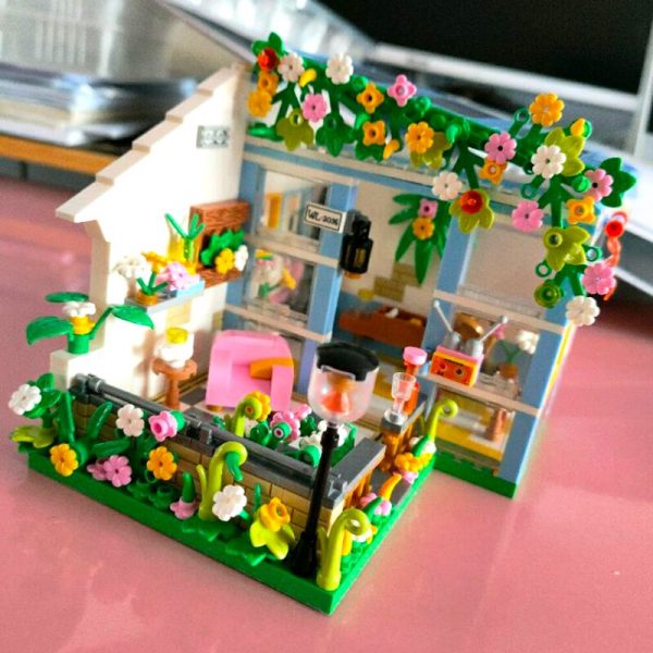 WLCX 2036 Architektur Stadt Stra e Sonnenschein Gew chshaus Blume Haus Zimmer DIY Mini Bl cke 2 - LOZ™ MINI BLOCKS