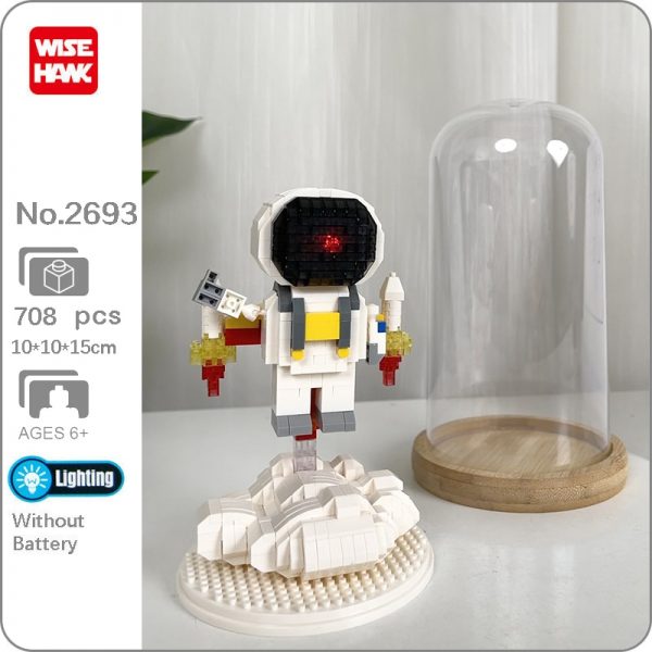 WS 2693 Space Advanture Astronaut Spaceman Lift Off Rocket Led Light Mini Diamond Blocks Bricks Building - LOZ™ MINI BLOCKS