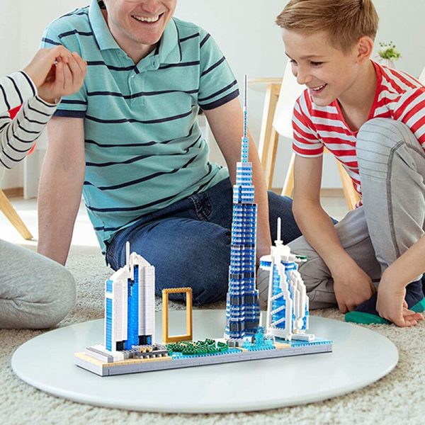 World Architecture City Dubai Frame Burj Al Arab Khalifa Tower DIY Mini Diamond Blocks Bricks Building 4 - LOZ™ MINI BLOCKS