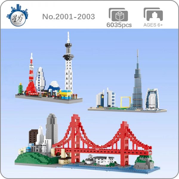 World Architecture City Dubai Tokyo San Francisco Tower Bridge DIY Mini Diamond Blocks Bricks Building Toy - LOZ™ MINI BLOCKS