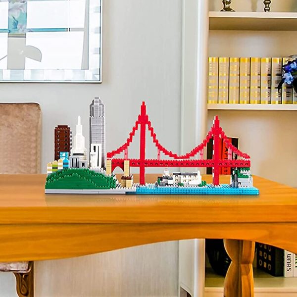 World Architecture City San Francisco Golden Gate Bridge Island DIY Mini Diamond Blocks Bricks Building Toy 3 - LOZ™ MINI BLOCKS