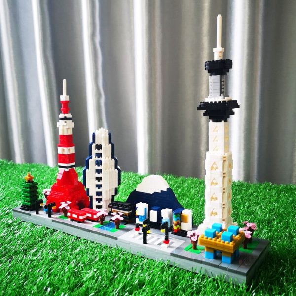 World Architecture City Tokyo Tower Sensoji Temple Mount Fuji 3D DIY Mini Diamond Blocks Bricks Building 2 - LOZ™ MINI BLOCKS