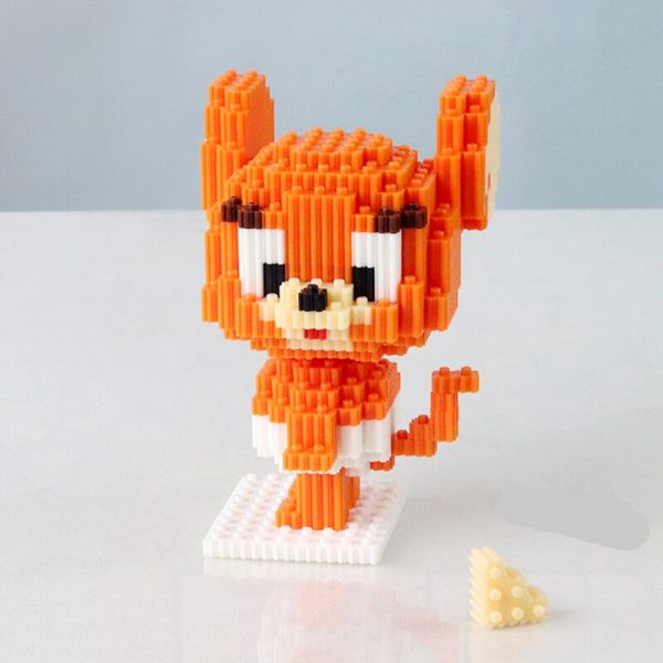 Xizai Cartoon Cute Cat Kitten Mouse Animal Cheese Food 3D Model DIY Mini Magic Blocks Bricks 1 - LOZ™ MINI BLOCKS