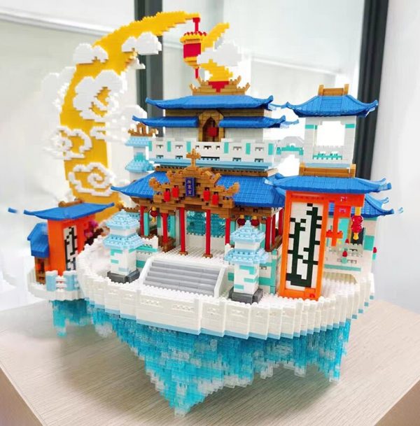 YZ 080 Architecture China Ancient Beauty Moon Palace Cloud Model DIY Mini Diamond Blocks Bricks Building 3 - LOZ™ MINI BLOCKS