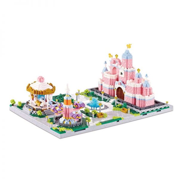 YZ Architecture Amusement Park Castle Ferris Wheel Merry go round 3D Mini Diamond Blocks Bricks Building 3 - LOZ™ MINI BLOCKS