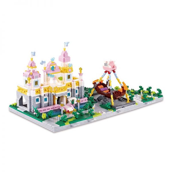 YZ Architecture Amusement Park Castle Ferris Wheel Merry go round 3D Mini Diamond Blocks Bricks Building 4 - LOZ™ MINI BLOCKS