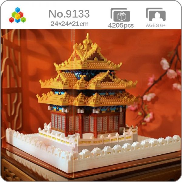 YZ Architecture Turret of Imperial Palace Museum Ancient Tower Model Mini Diamond Blocks Bricks Building Toy - LOZ™ MINI BLOCKS