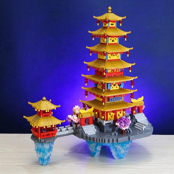 YZ World Architecture Ancient Penglai Pavilion Tower Palace Cloud 3D Mini Diamond Blocks Bricks Building Toy 1 - LOZ™ MINI BLOCKS