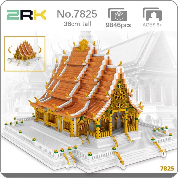 ZRK 7825 World Architecture Thailand Bangkok Grand Palace Model DIY Mini Diamond Blocks Bricks Building Toy - LOZ™ MINI BLOCKS